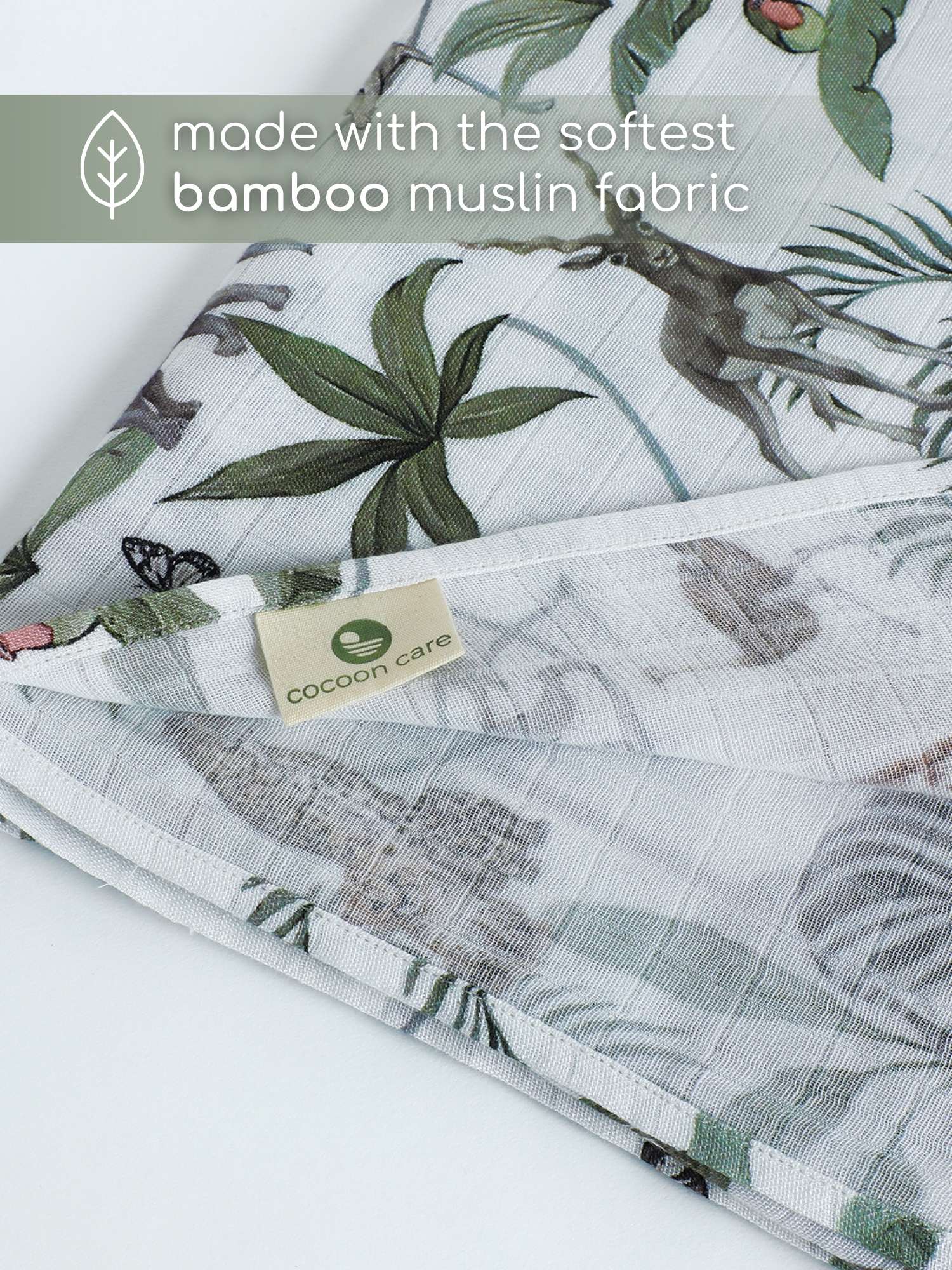 bamboo muslin swaddle - enchanted garden