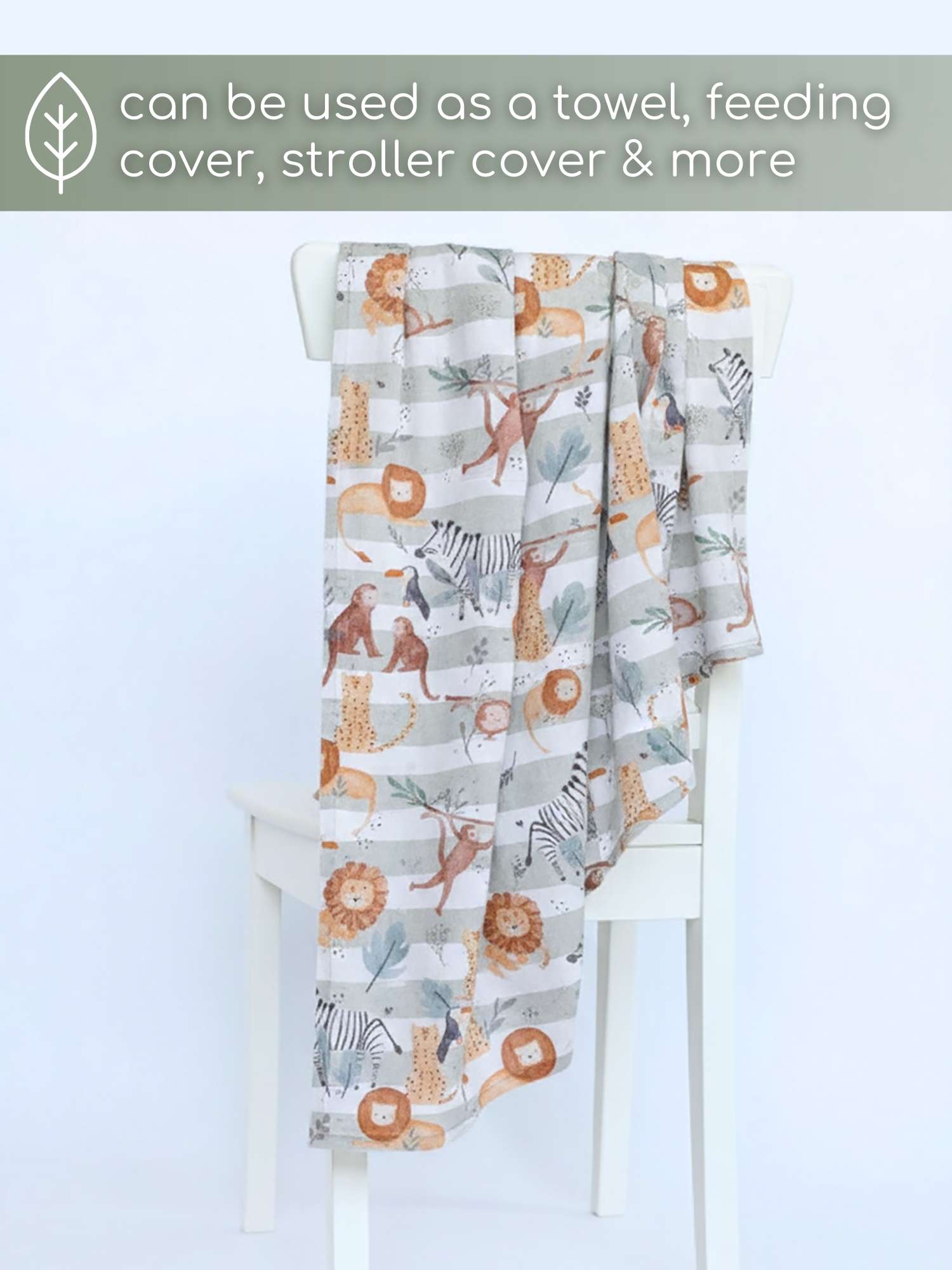 bamboo muslin swaddle - into the wild