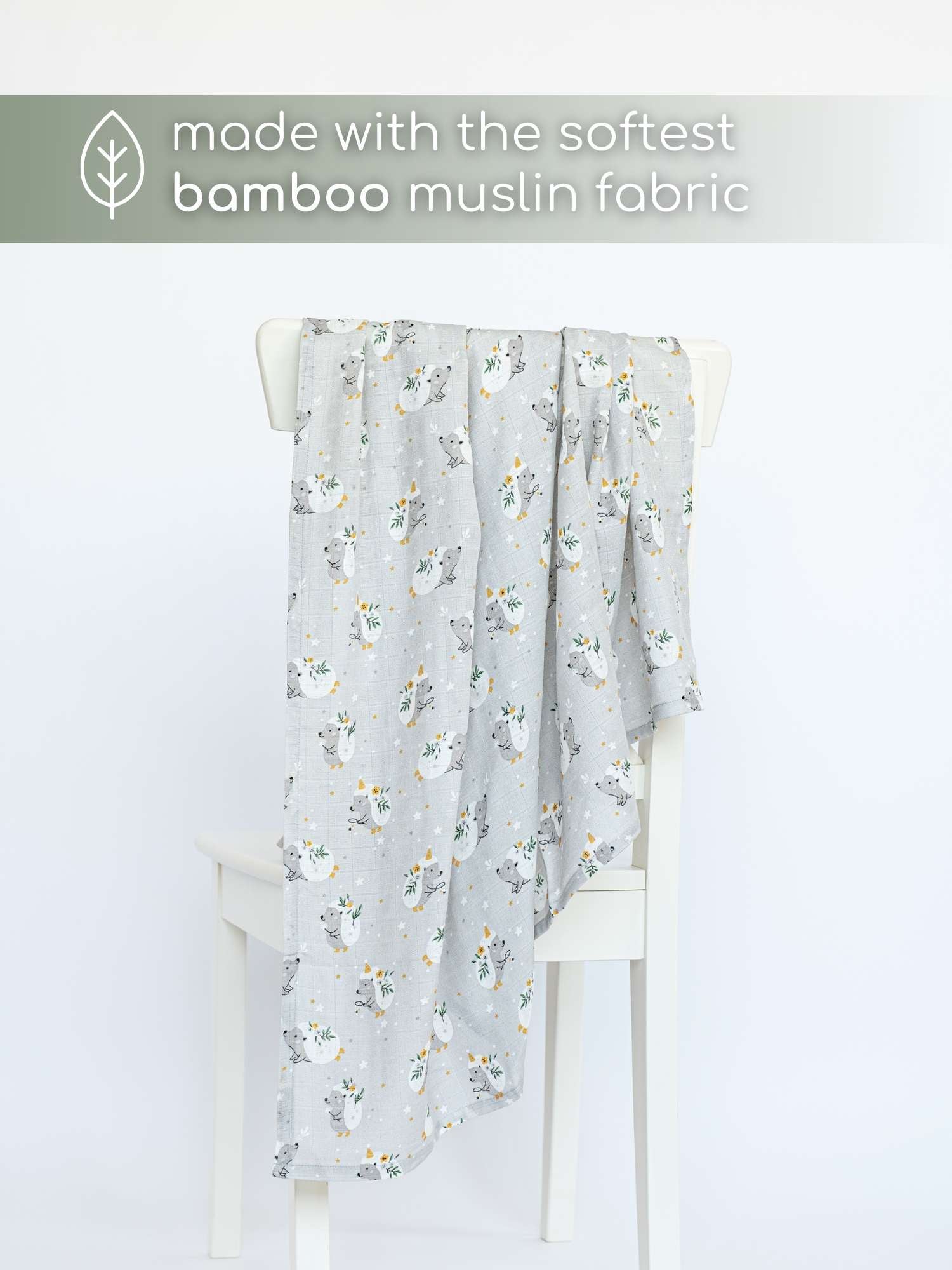bamboo muslin swaddle - into the wild