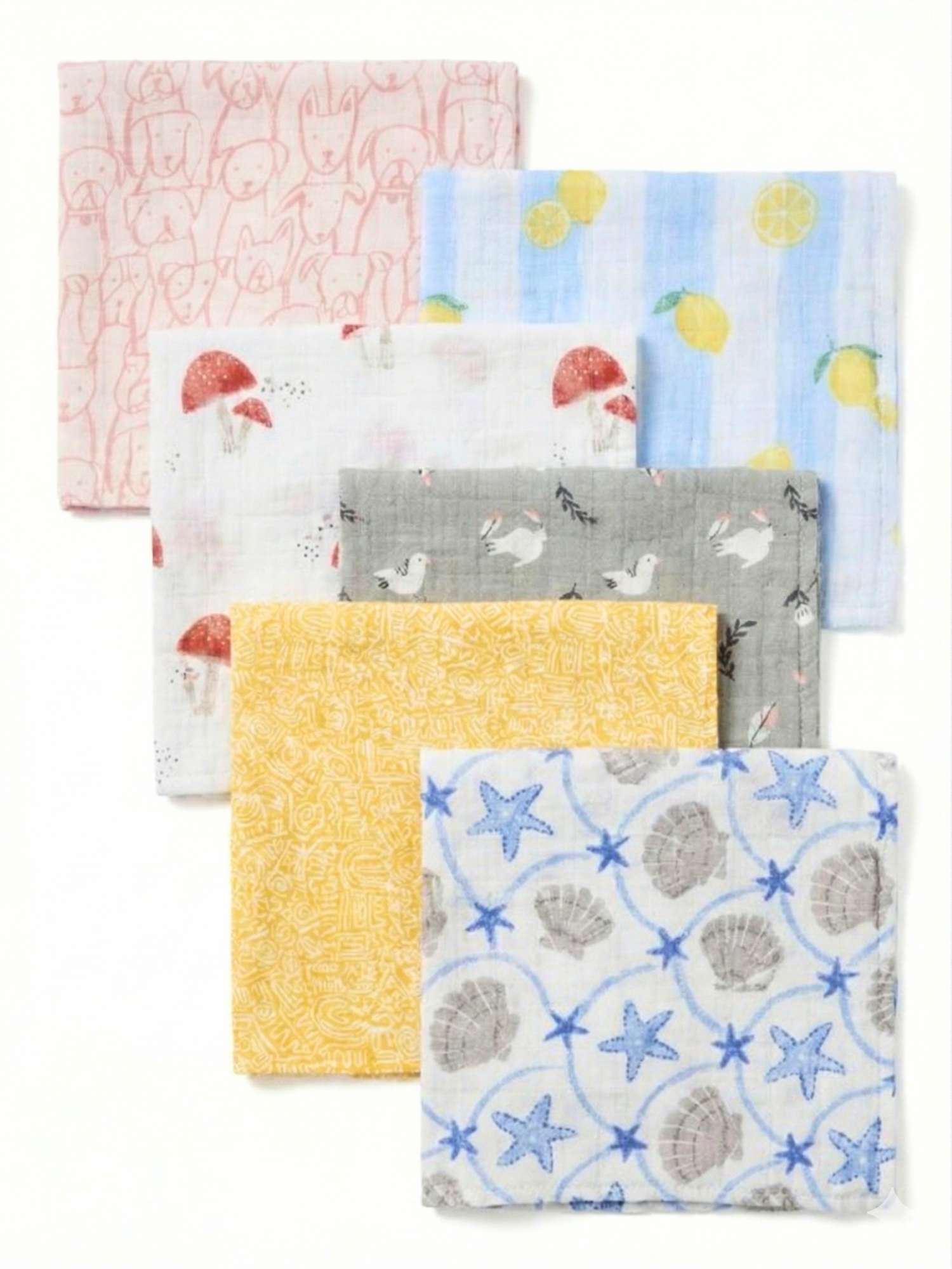 bamboo muslin wash cloth pack of 6
