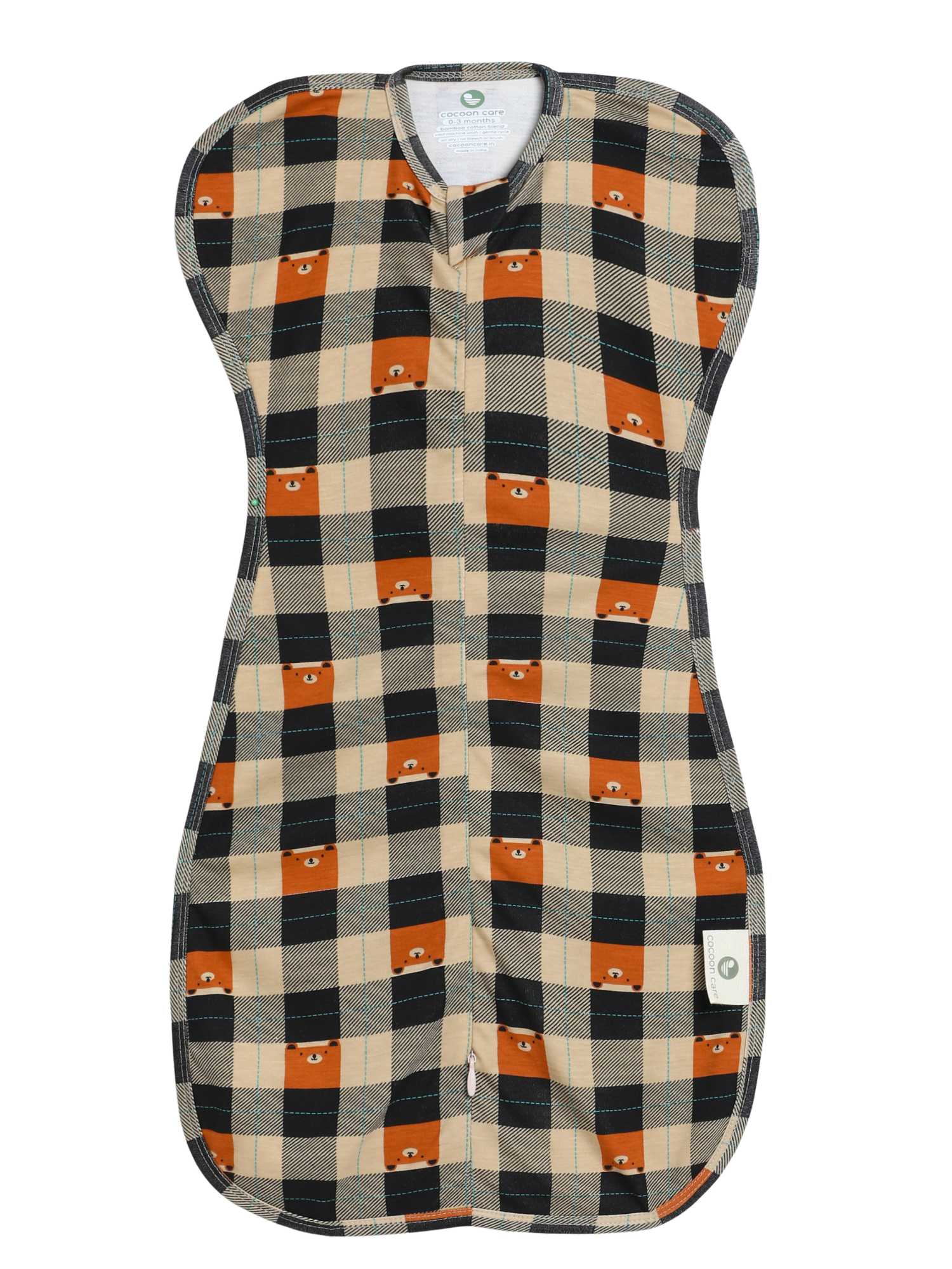 bamboo hands up swaddle pod for baby - prints