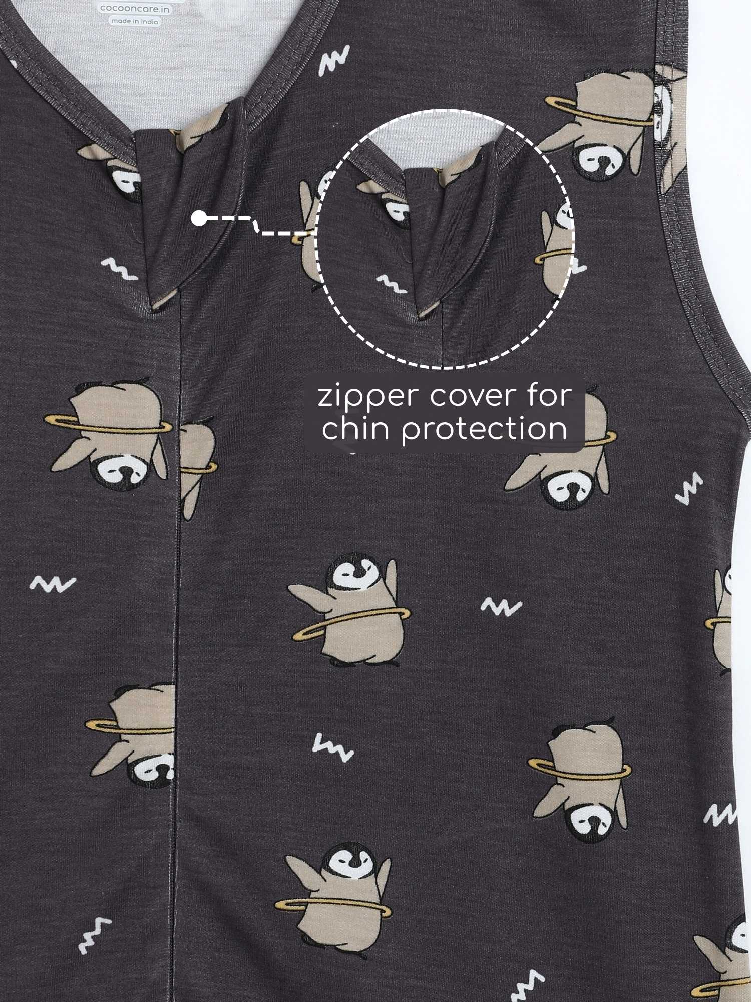 bamboo sleeping bag with foot opening - prints