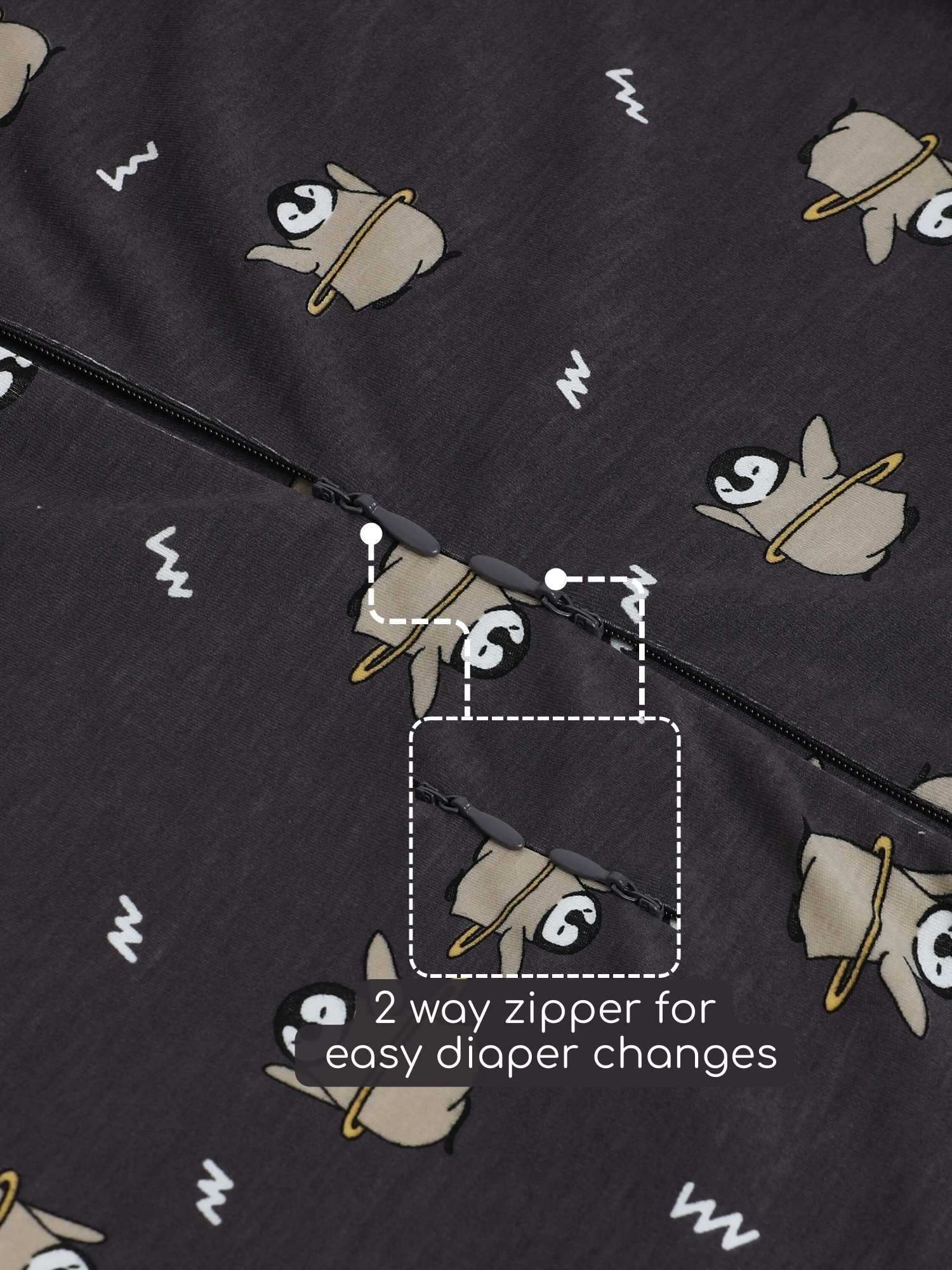 bamboo sleeping bag with foot opening - prints