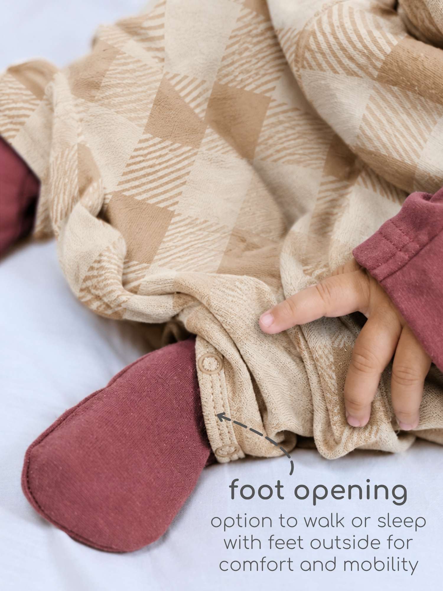 bamboo sleeping bag with foot opening