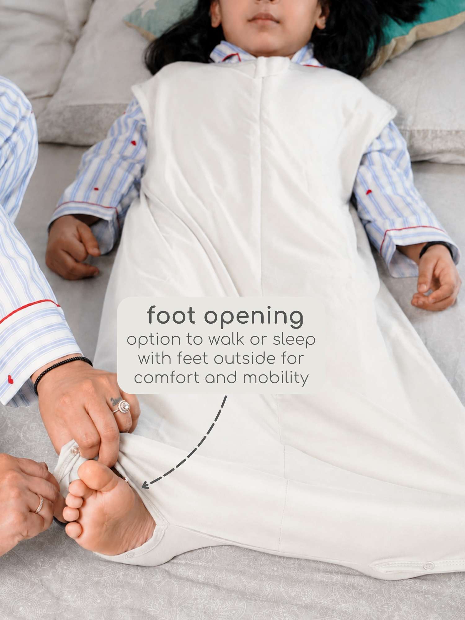 bamboo sleeping bag with foot opening