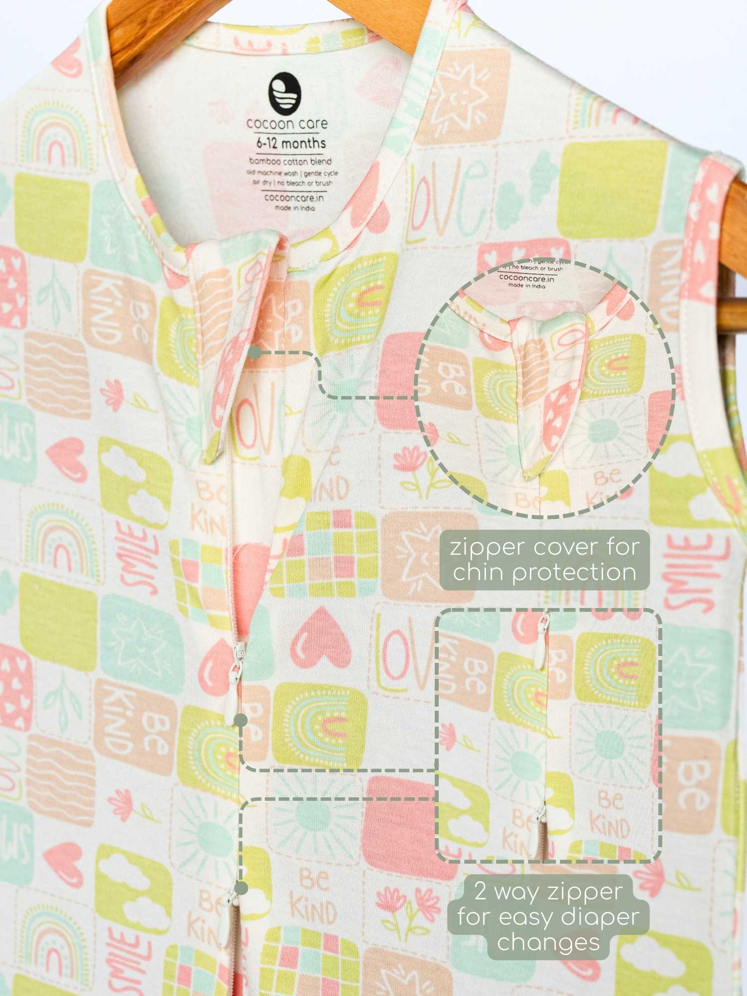 bamboo sleeping bag with foot opening