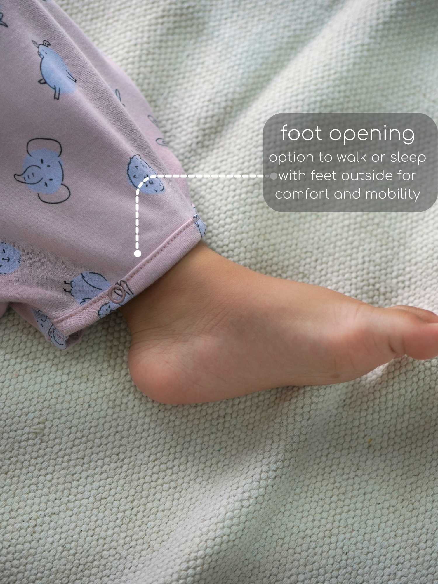 bamboo sleeping bag with foot opening