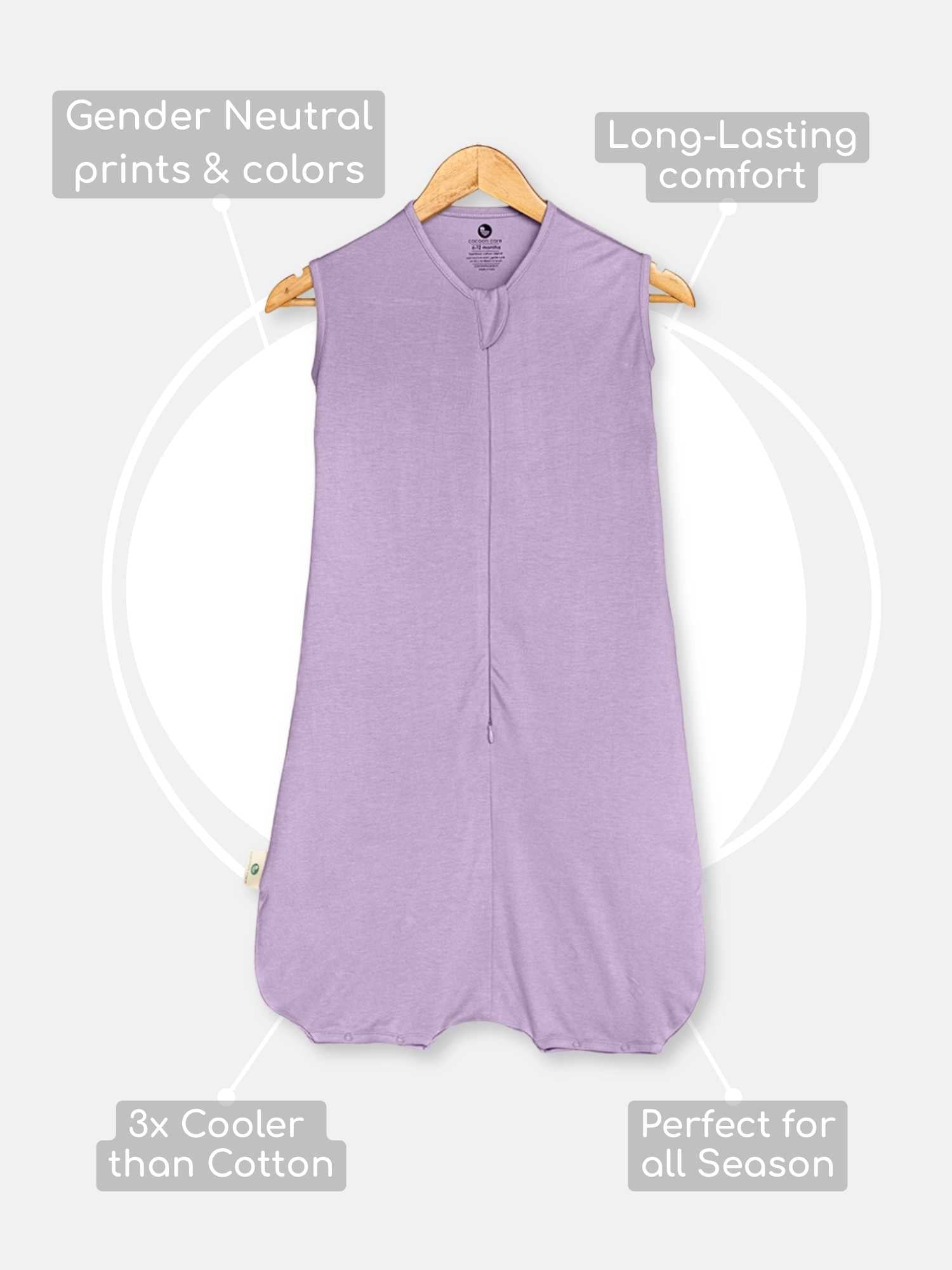 bamboo sleeping bag with foot opening - solid colours