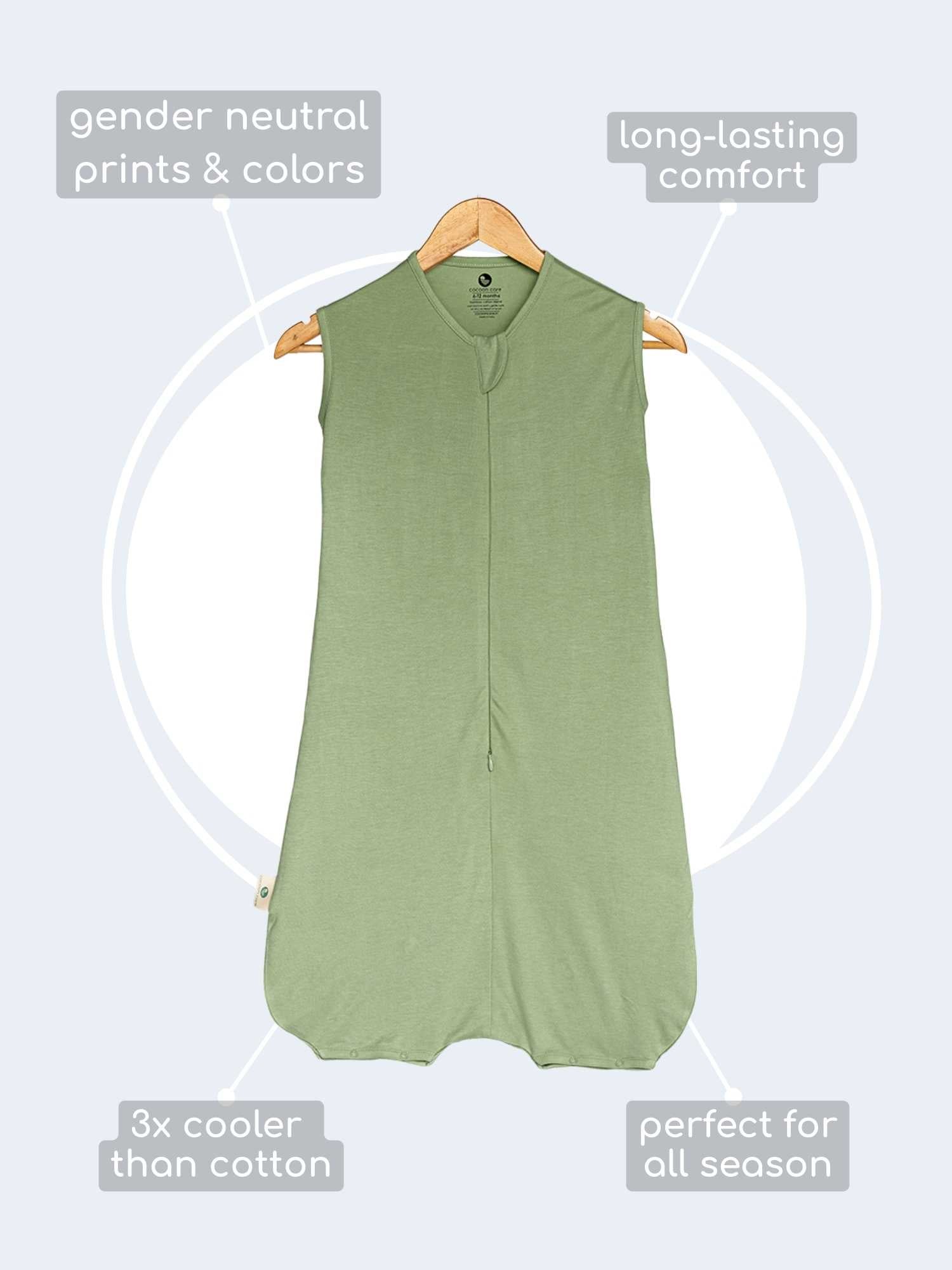 bamboo sleeping bag with foot opening - solid colours