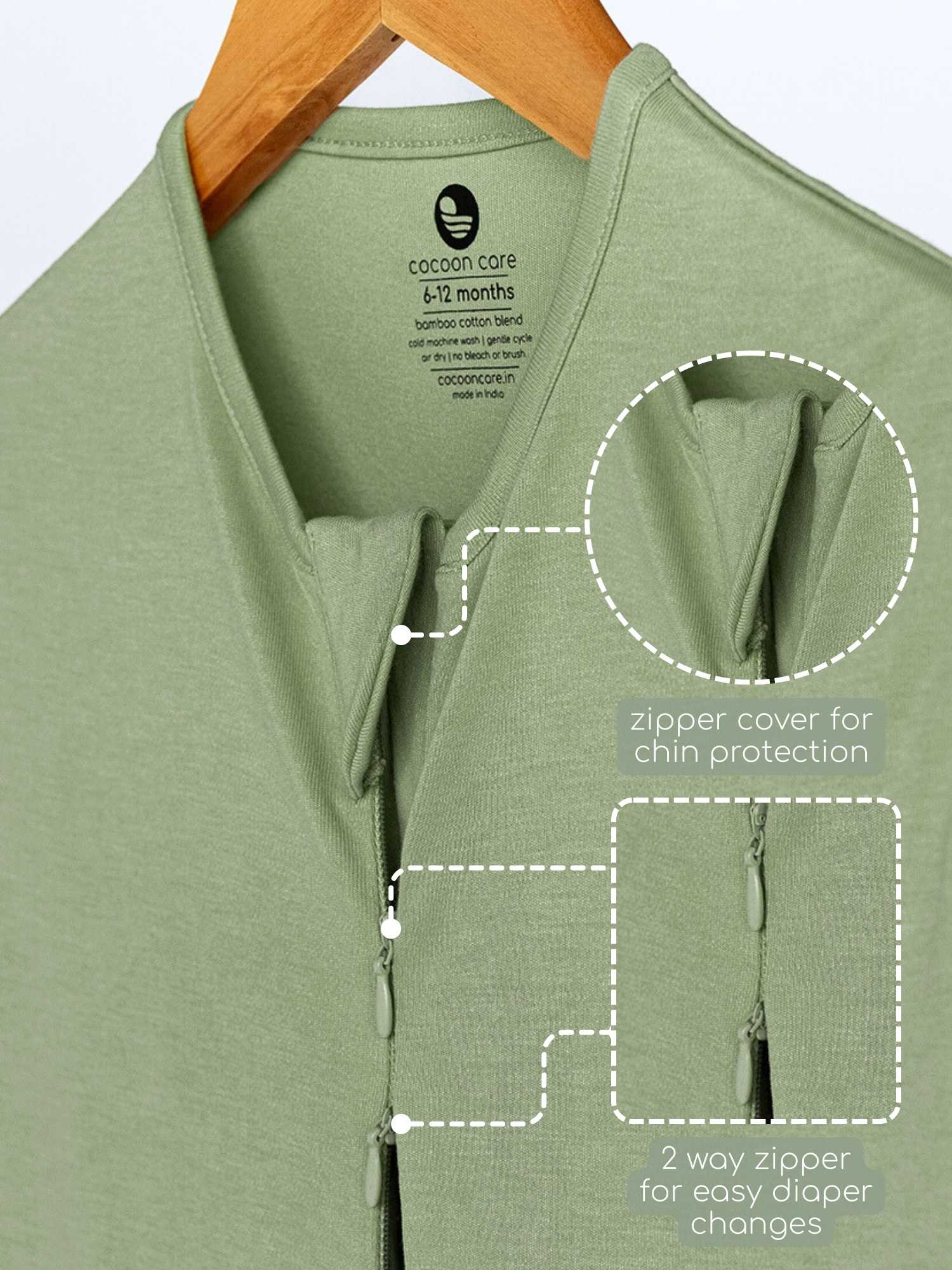 bamboo sleeping bag with foot opening - solid colours