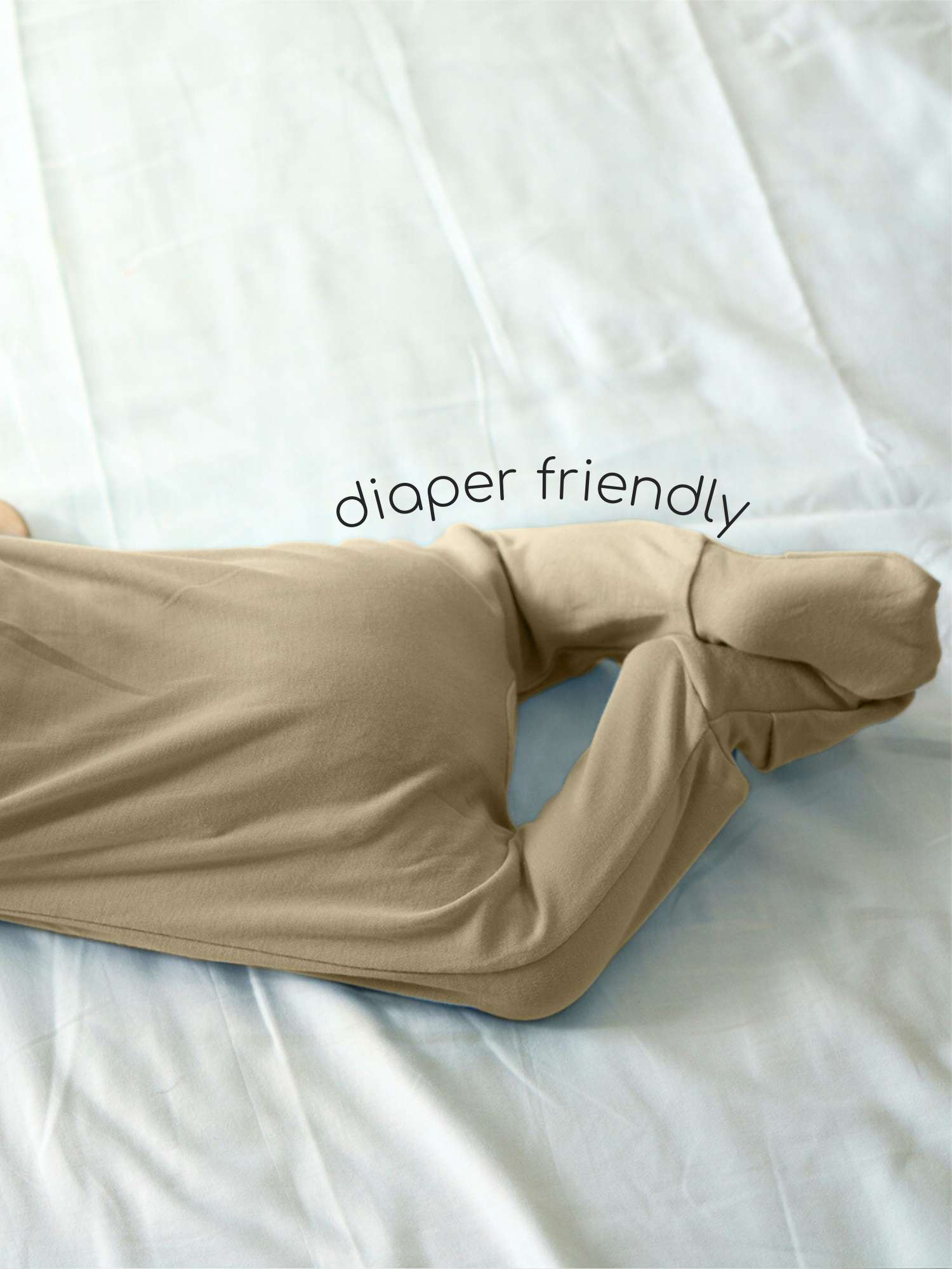 bamboo sleepsuit with reversible mittens & footie