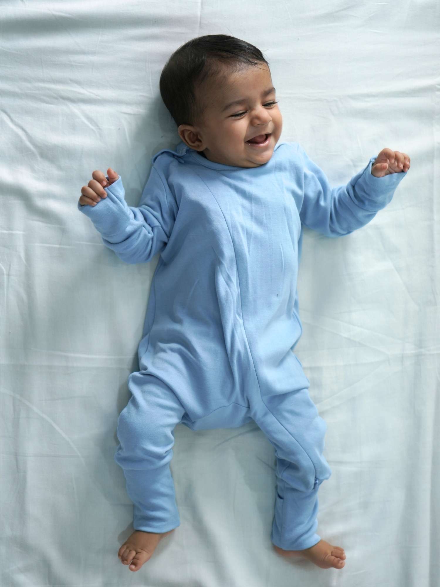 bamboo sleepsuit with reversible mittens & footie