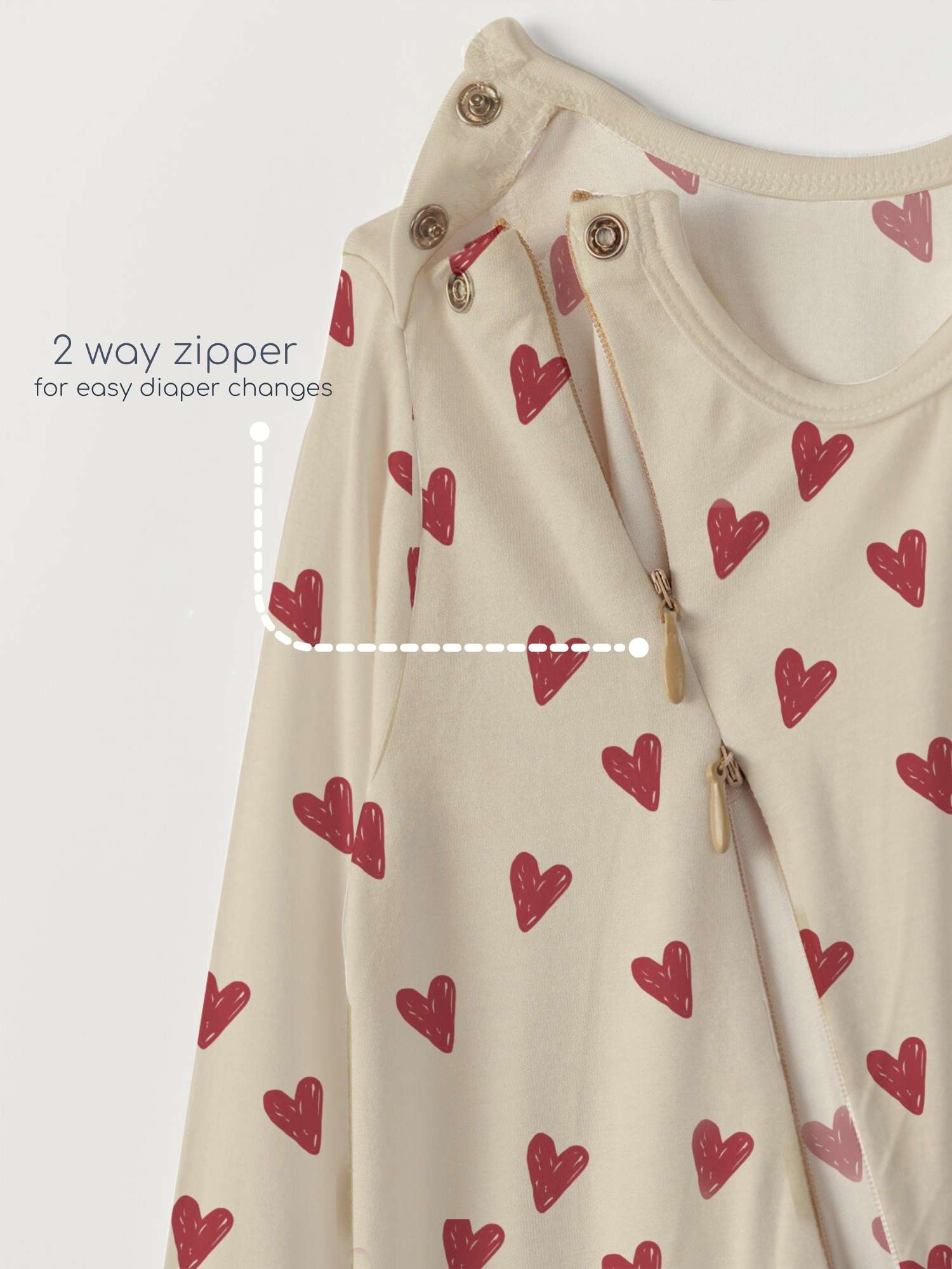 bamboo sleepsuit with reversible mittens & footie