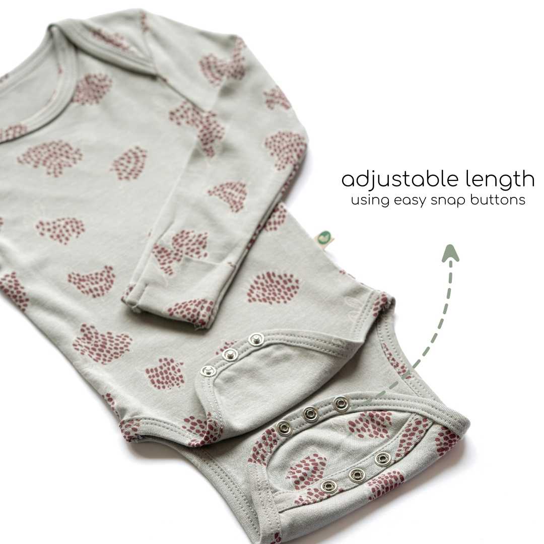 long sleeve bamboo bodysuit onesie for baby