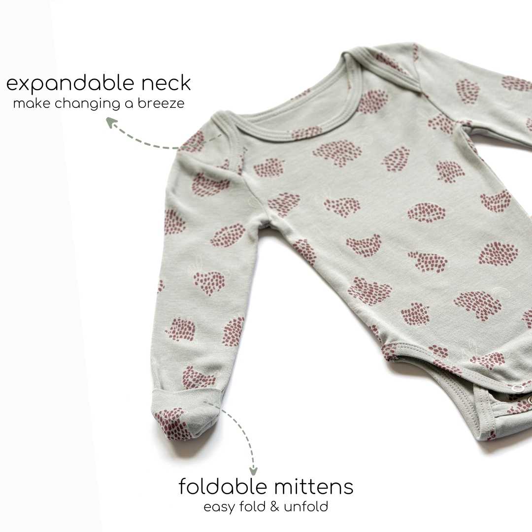 long sleeve bamboo bodysuit onesie for baby