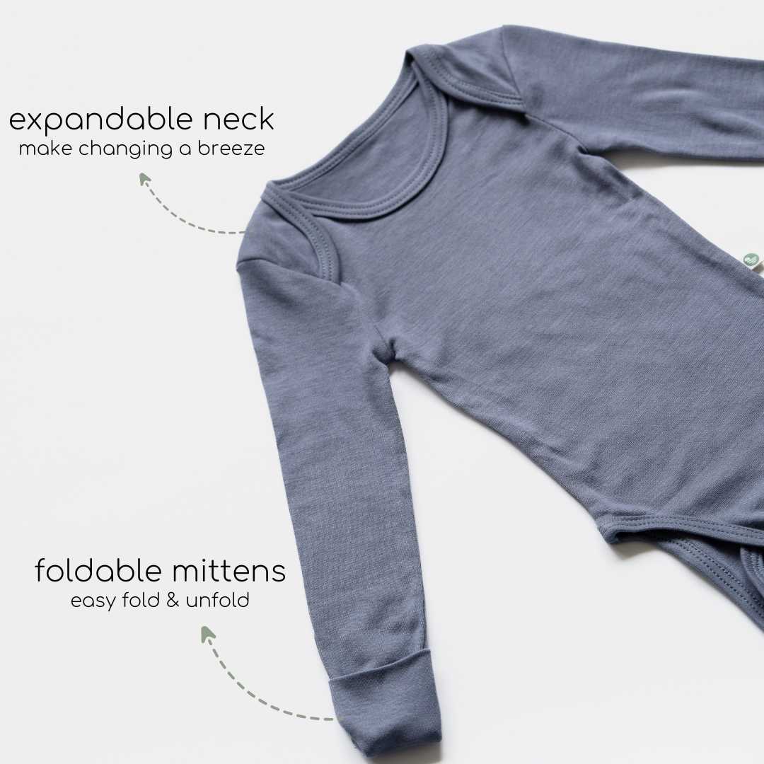 long sleeve bamboo bodysuit onesie for baby