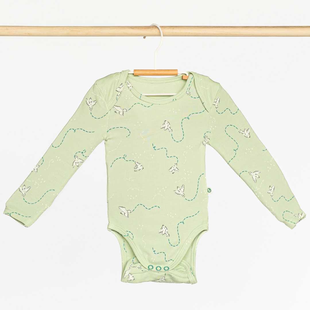 long sleeve bamboo bodysuit onesie for baby