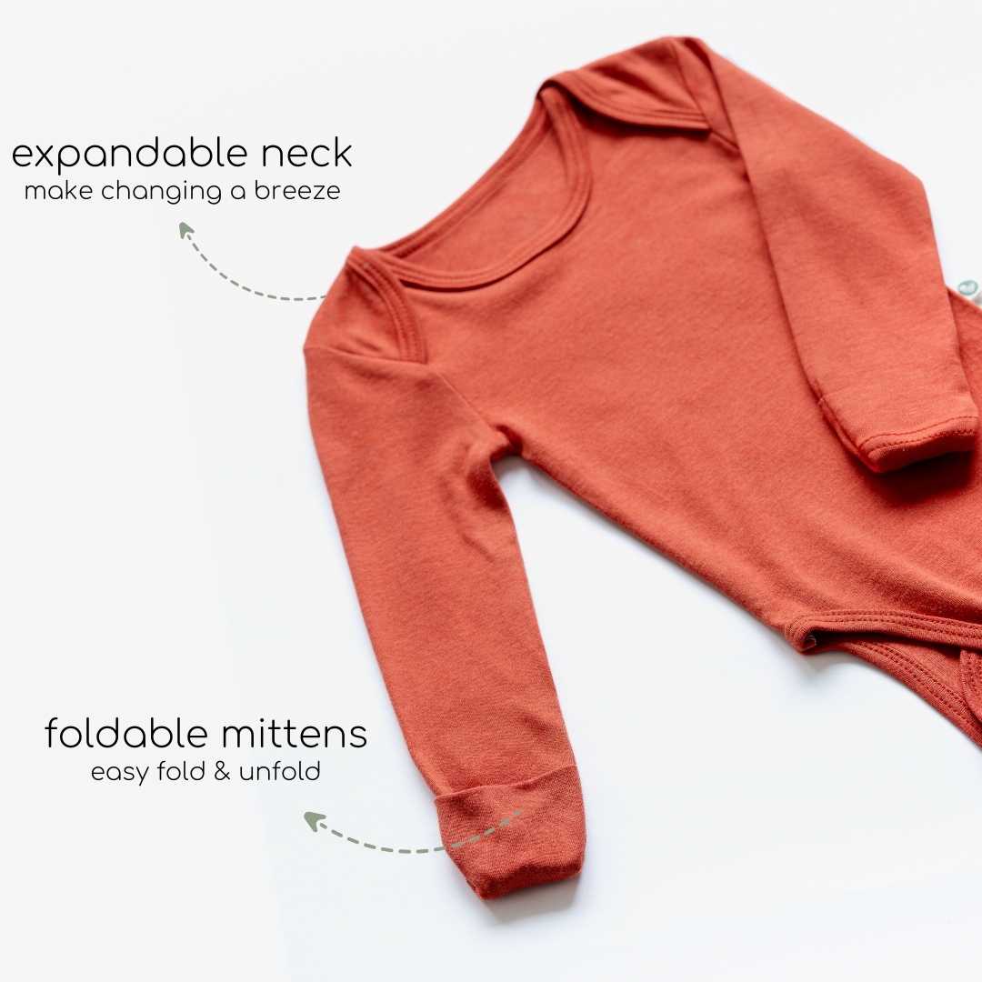 long sleeve bamboo bodysuit onesie for baby