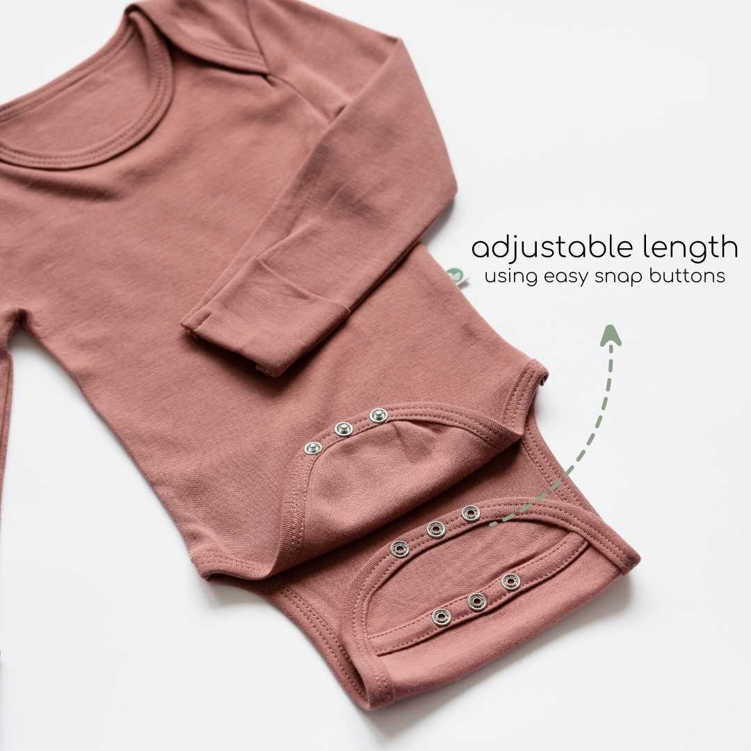 long sleeve bamboo bodysuit onesie for baby
