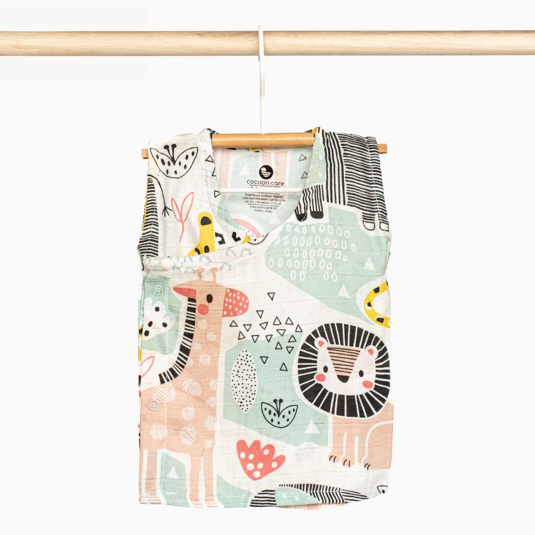 bamboo muslin kimono vest