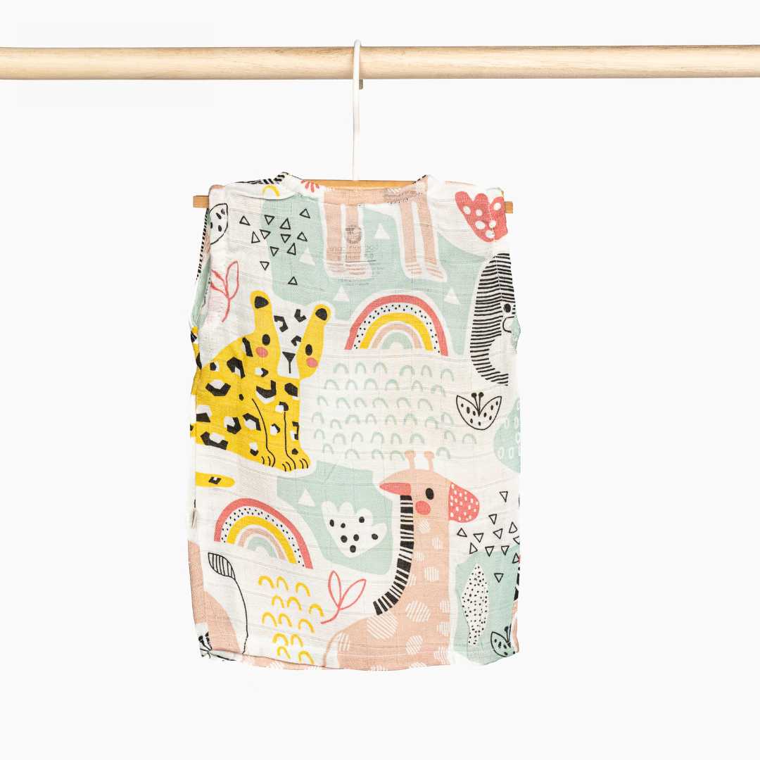bamboo muslin kimono vest