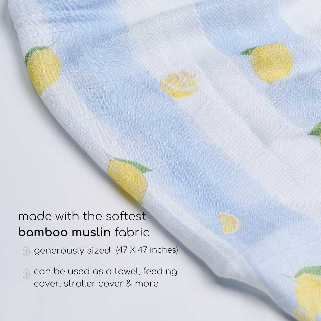 bamboo muslin swaddle - by the sea