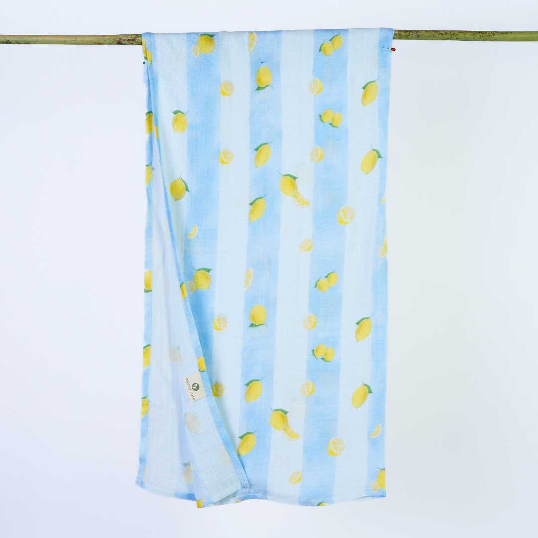 bamboo muslin swaddle - by the sea