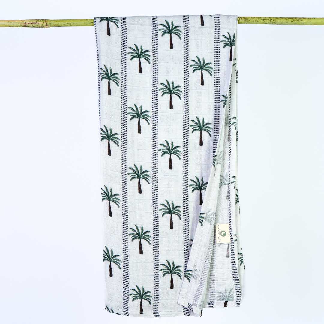 bamboo muslin swaddle - by the sea