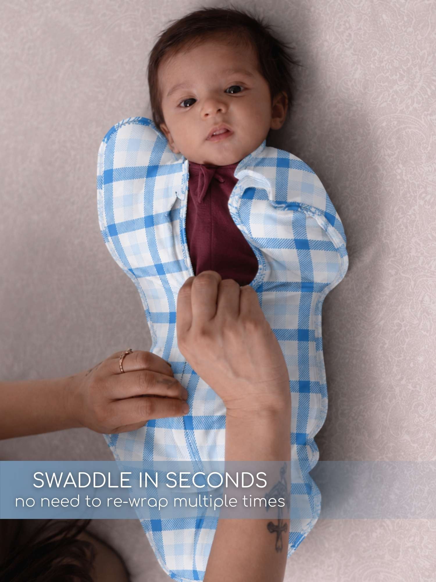bamboo hands up swaddle pod for baby