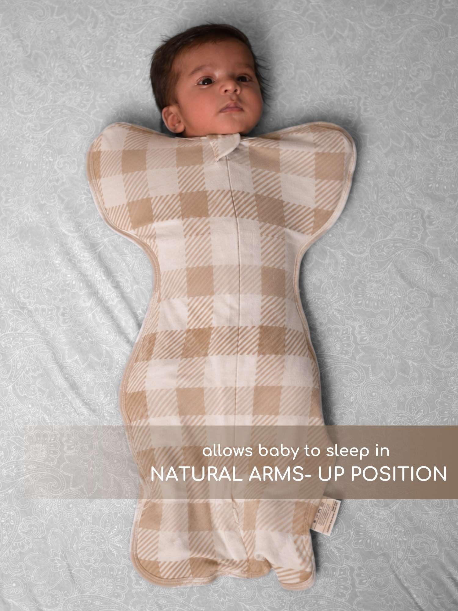 bamboo hands up swaddle pod for baby