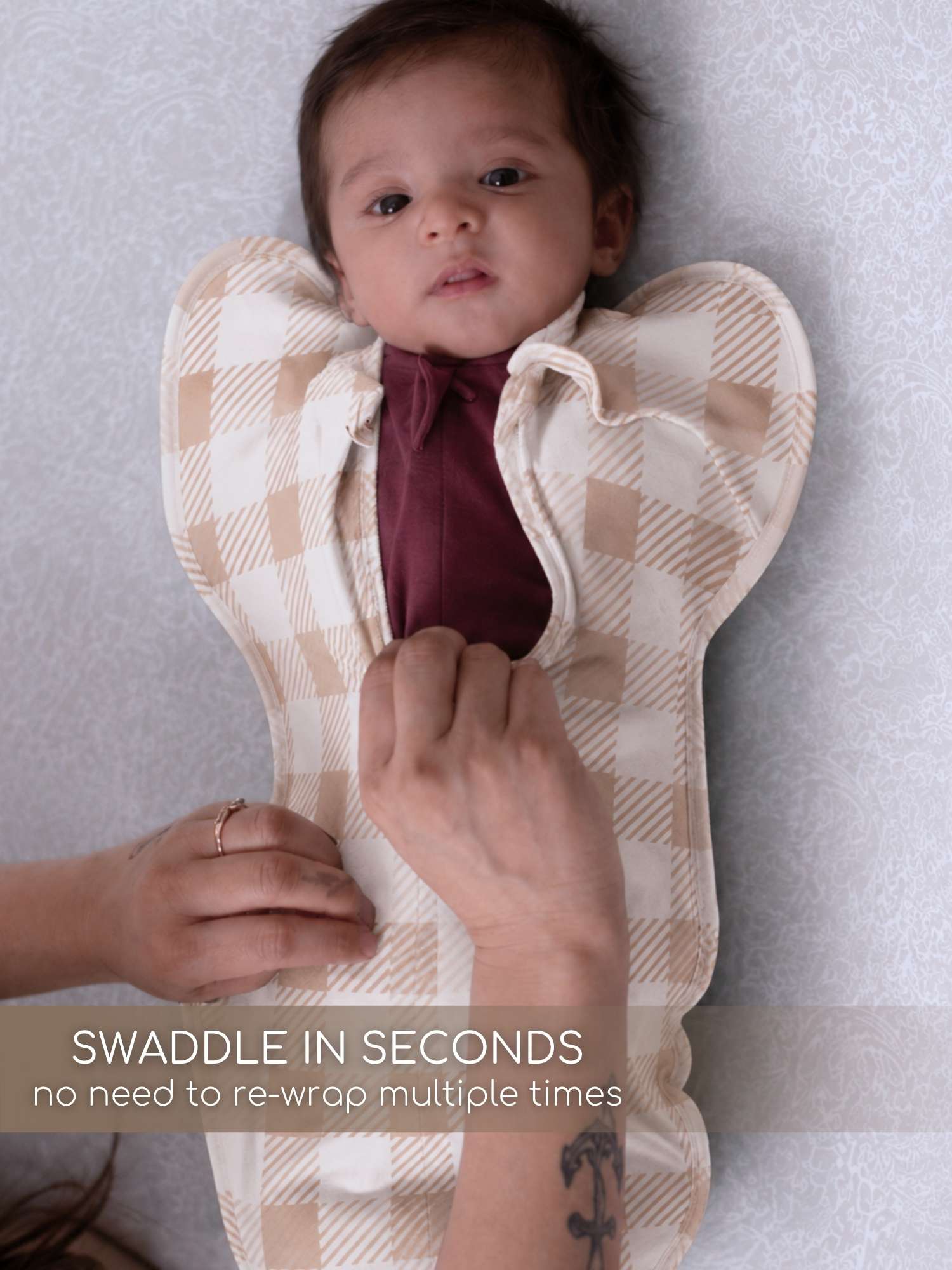 bamboo hands up swaddle pod for baby