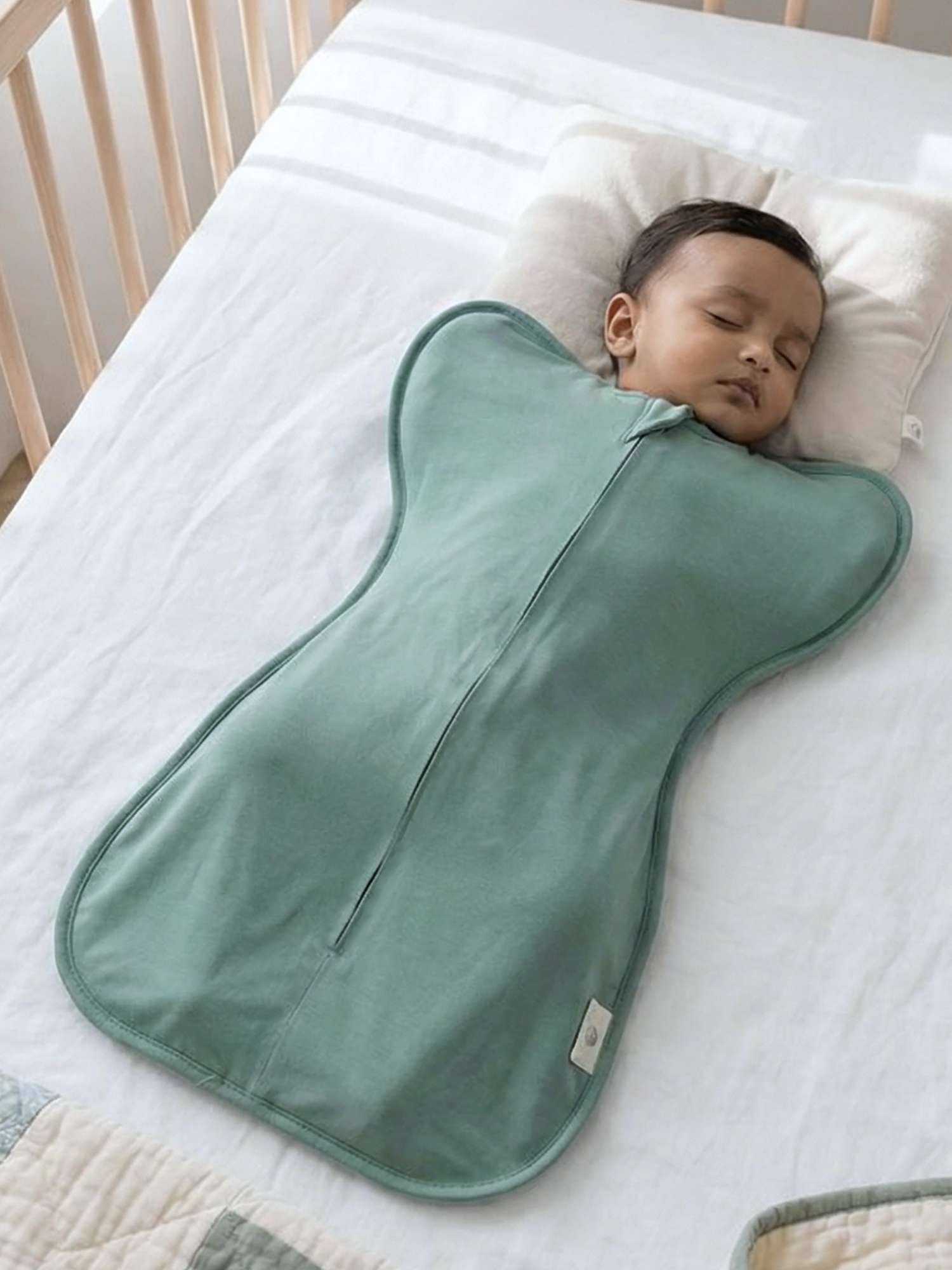 bamboo hands up swaddle pod for baby