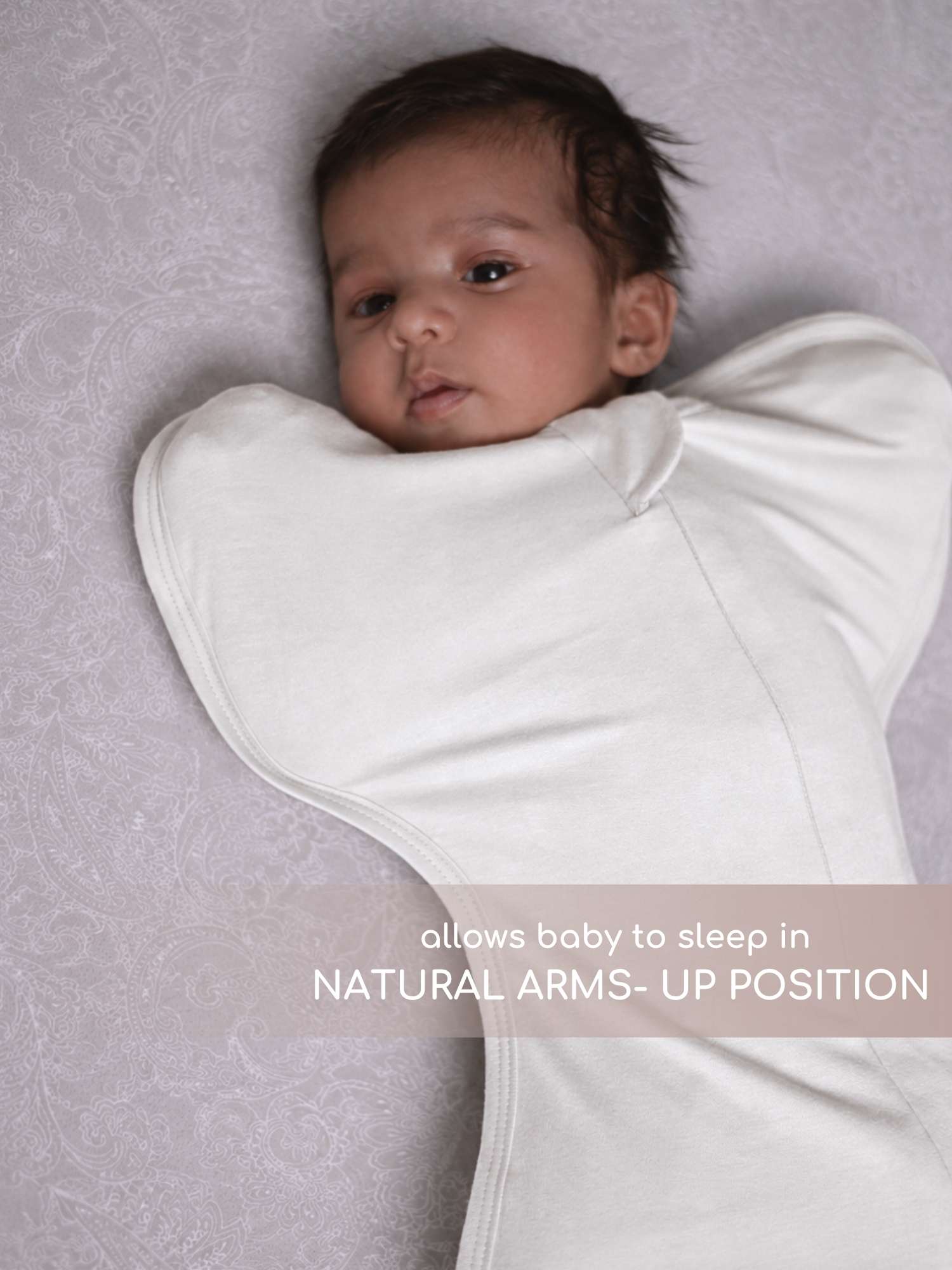 bamboo hands up swaddle pod for baby
