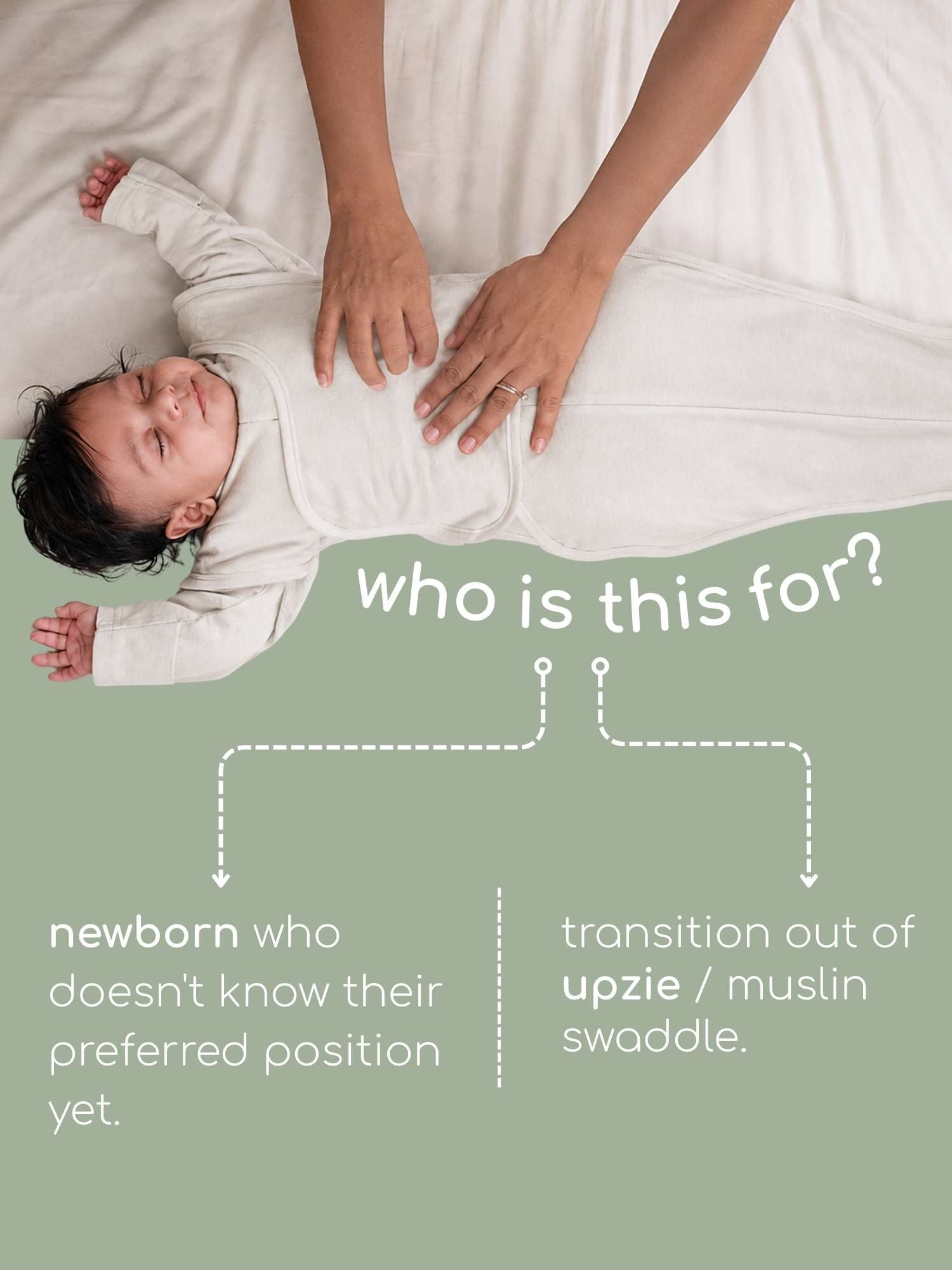bamboo SNUGZIE™ 3 arms position swaddle pod