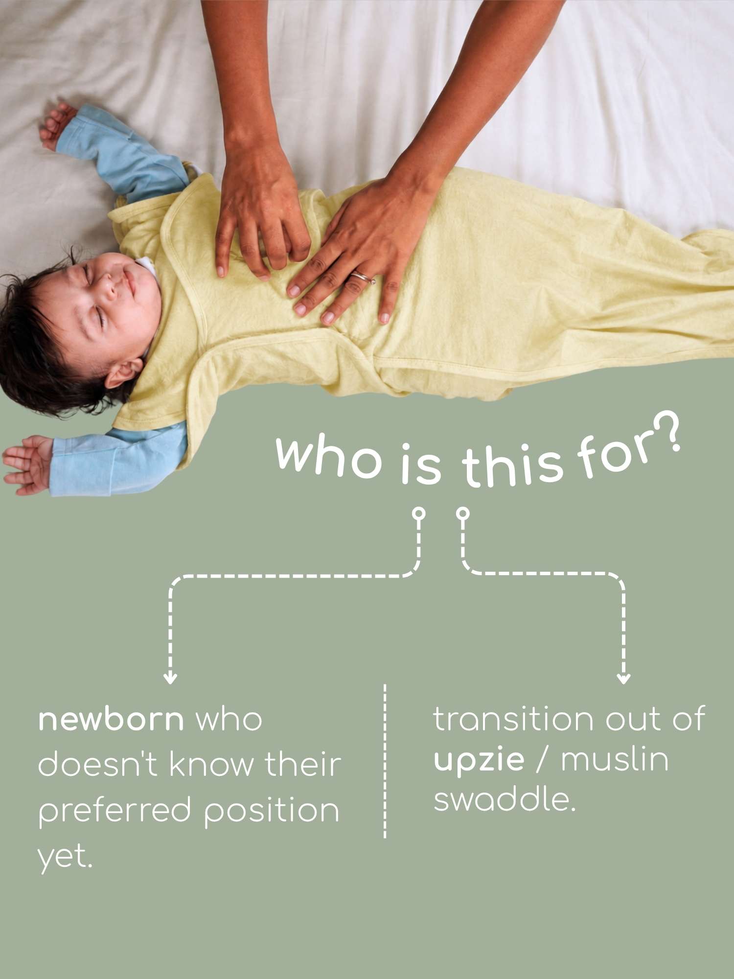 bamboo SNUGZIE™ 3 arms position swaddle pod