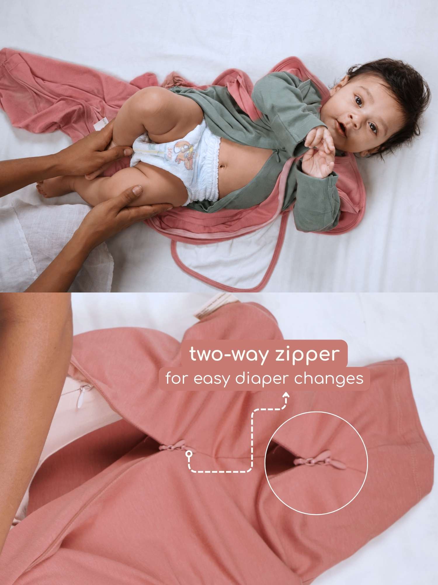 bamboo SNUGZIE™ 3 arms position swaddle pod