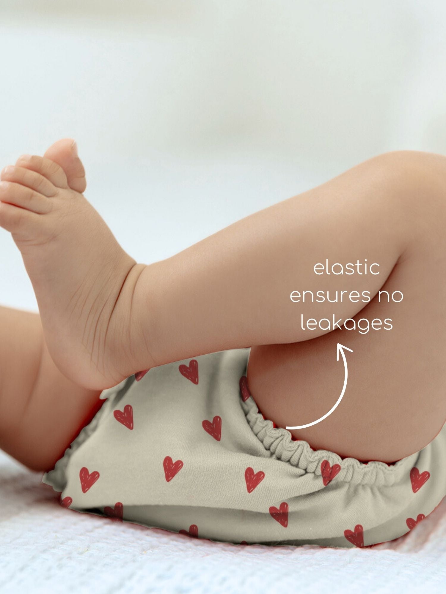 bamboo knit cloth nappy - valentine edit