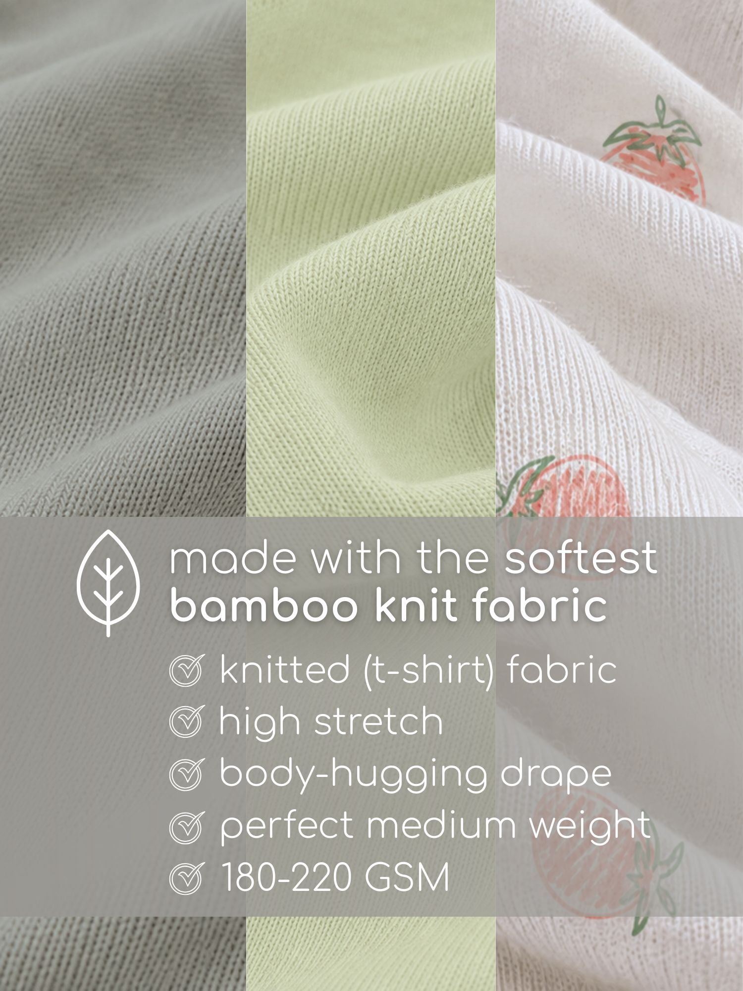bamboo knit short sleeve t-shirt pack of 3