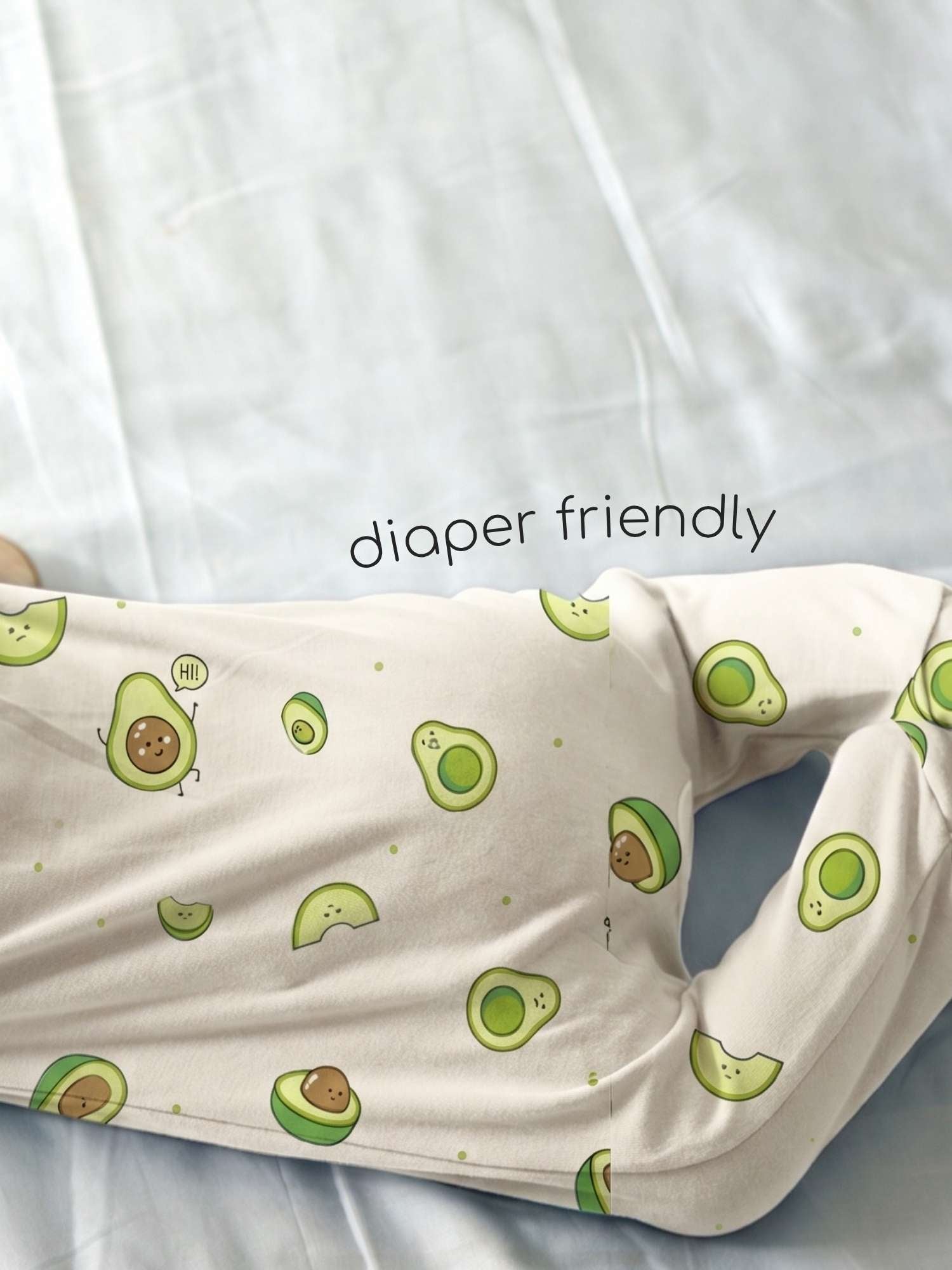 bamboo sleepsuit with reversible mittens & footie