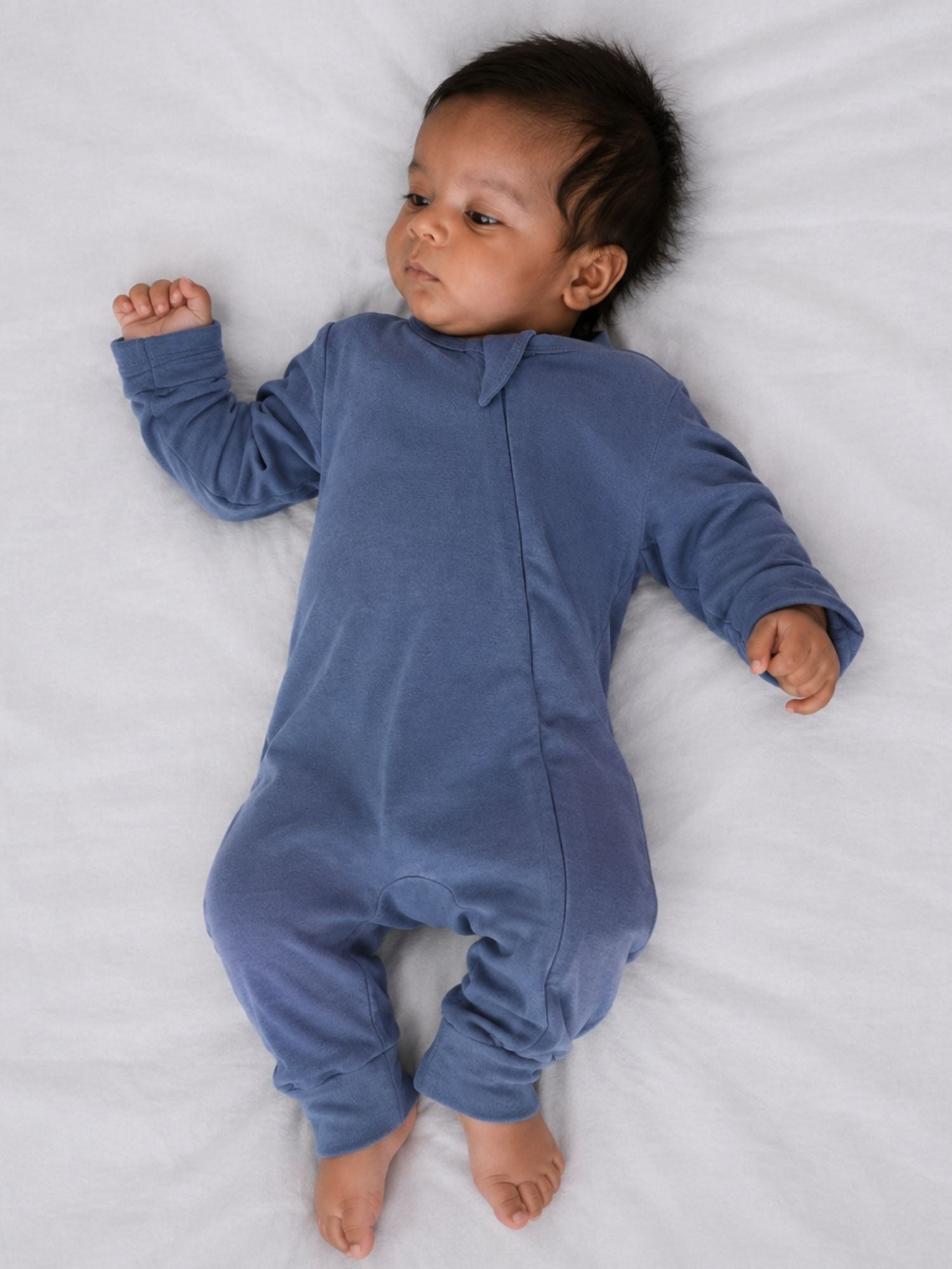 bamboo sleepsuit with reversible mittens & footie