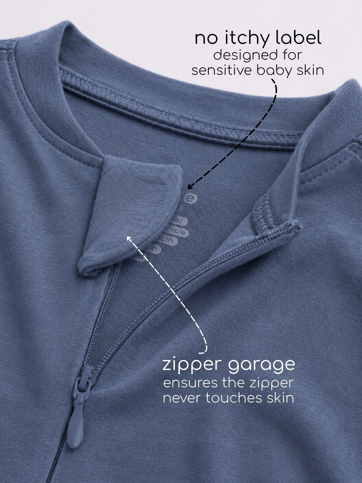 bamboo sleepsuit with reversible mittens & footie