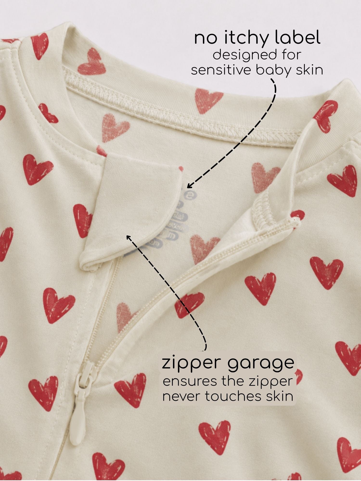 bamboo sleepsuit with reversible mittens & footie