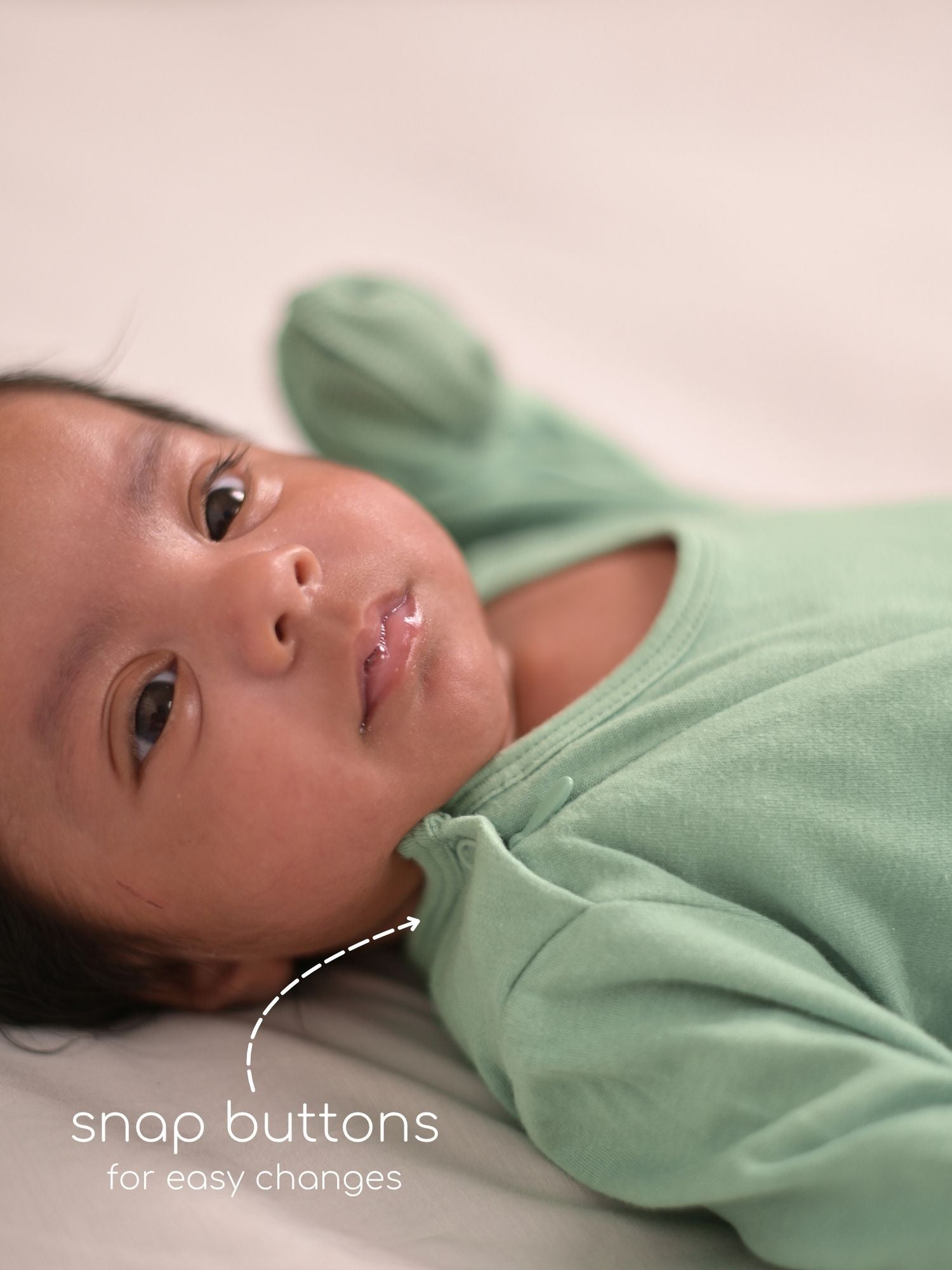 bamboo sleepsuit with reversible mittens & footie