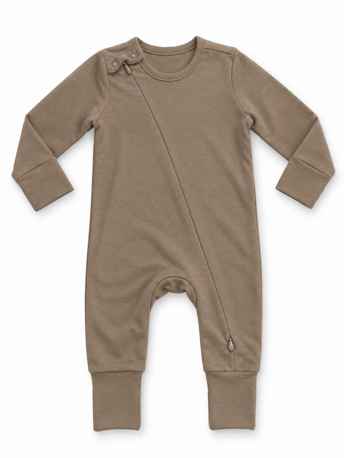 bamboo sleepsuit with reversible mittens & footie
