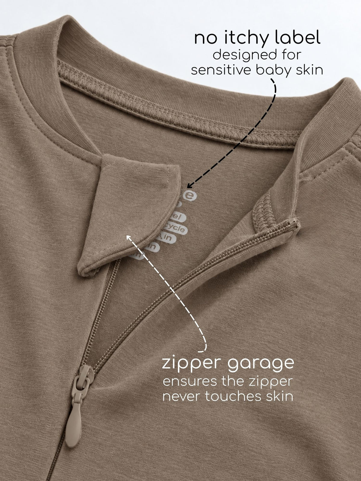 bamboo sleepsuit with reversible mittens & footie