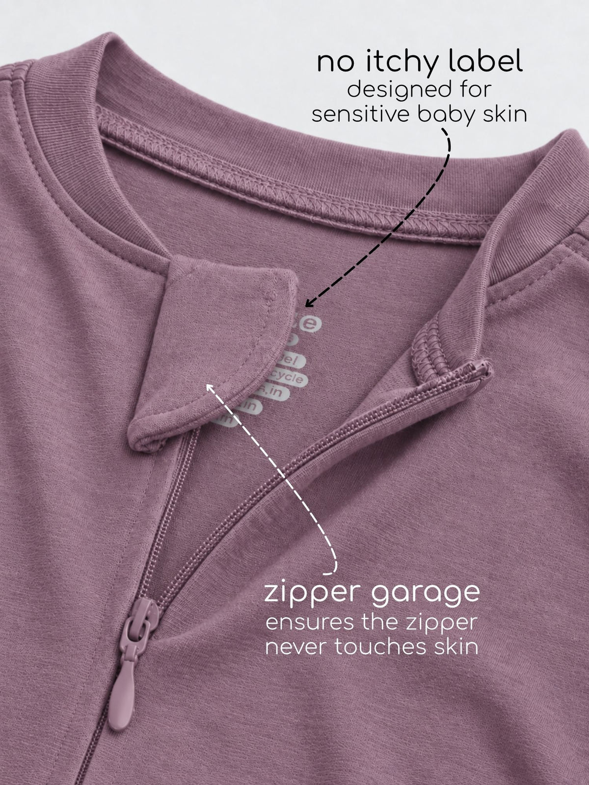 bamboo sleepsuit with reversible mittens & footie
