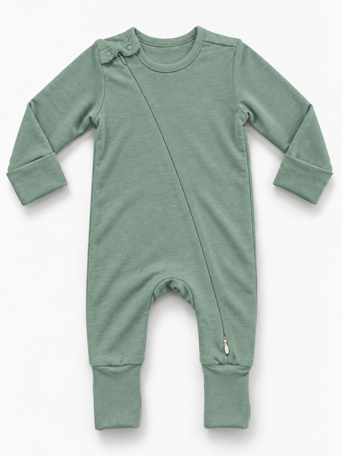 bamboo sleepsuit with reversible mittens & footie