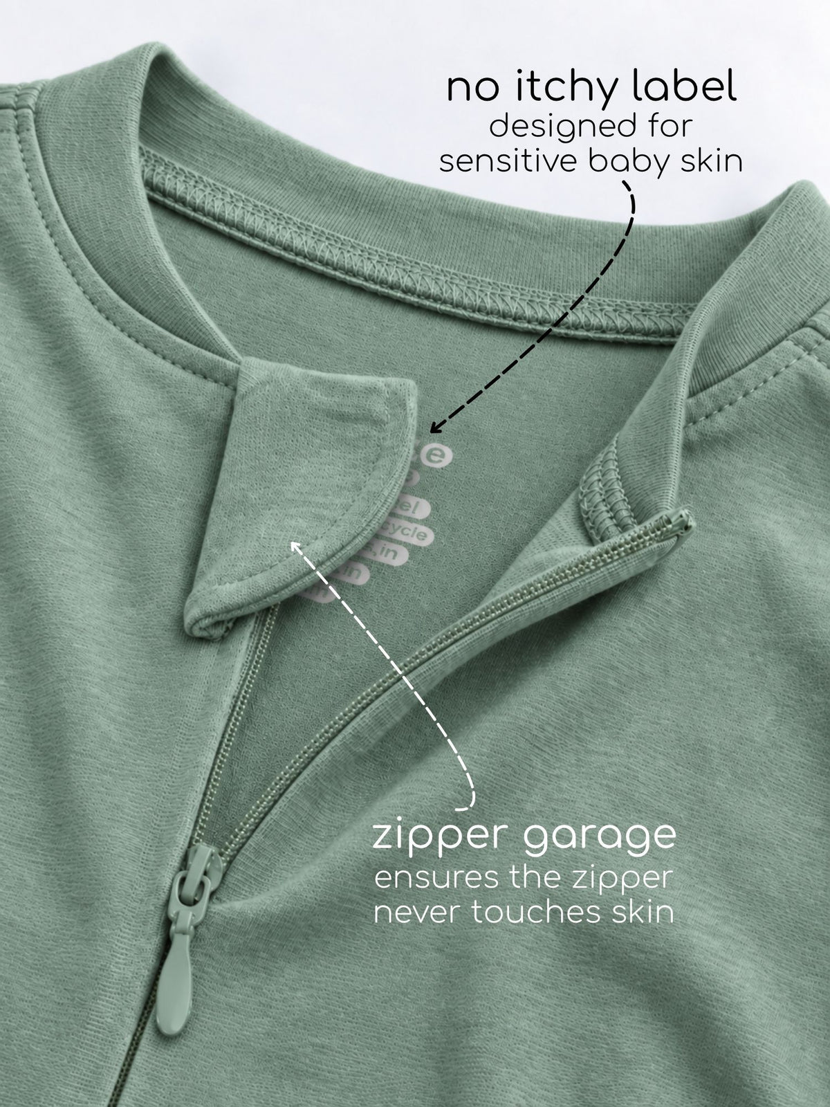 bamboo sleepsuit with reversible mittens & footie