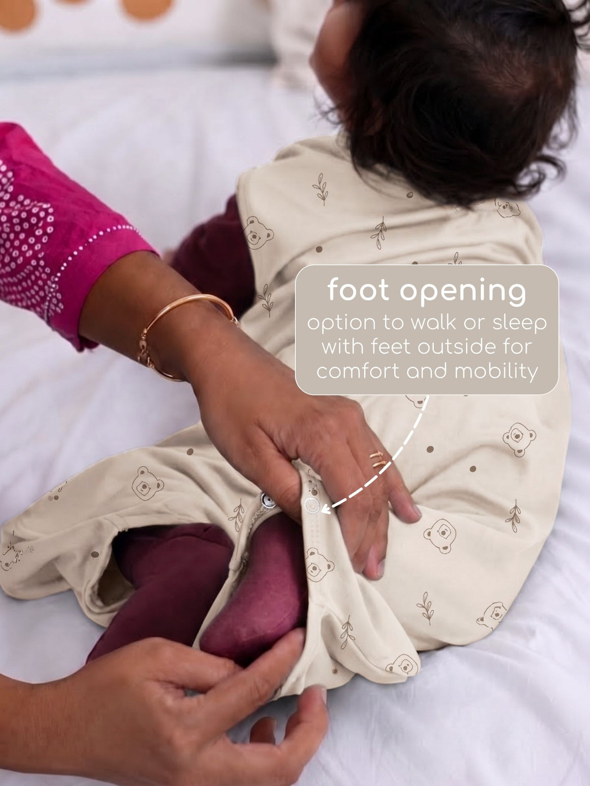 bamboo sleeping bag with foot opening
