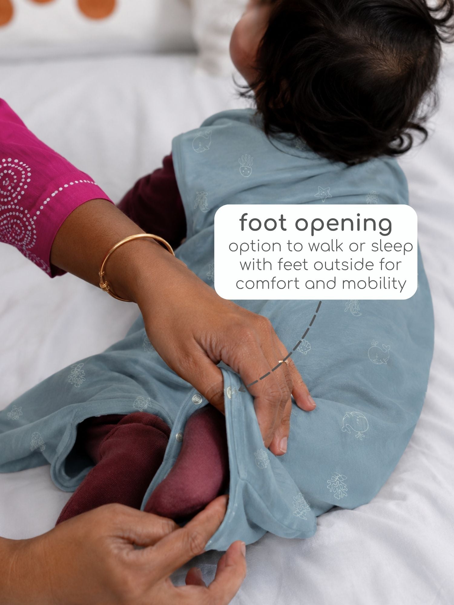 bamboo sleeping bag with foot opening